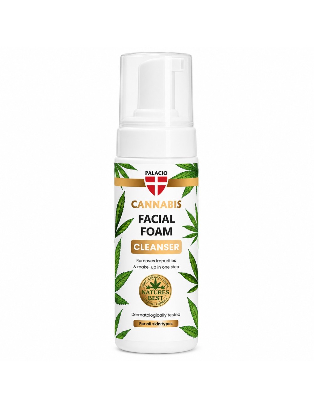 Mousse Nettoyante Visage au Chanvre & CBD, 150 ml Palacio