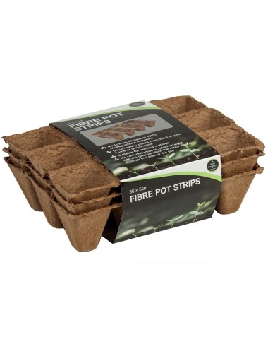 Pack mit 36 biologisch abbaubaren Fasertöpfen 5 cm