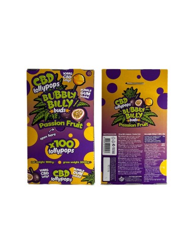 Passionsfrucht-CBD-Lutscher - 100 Stück | BUBBLY BILLY