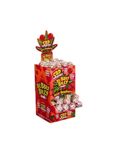 Himbeer-CBD-Lutscher - 100 Stück | BUBBLY BILLY