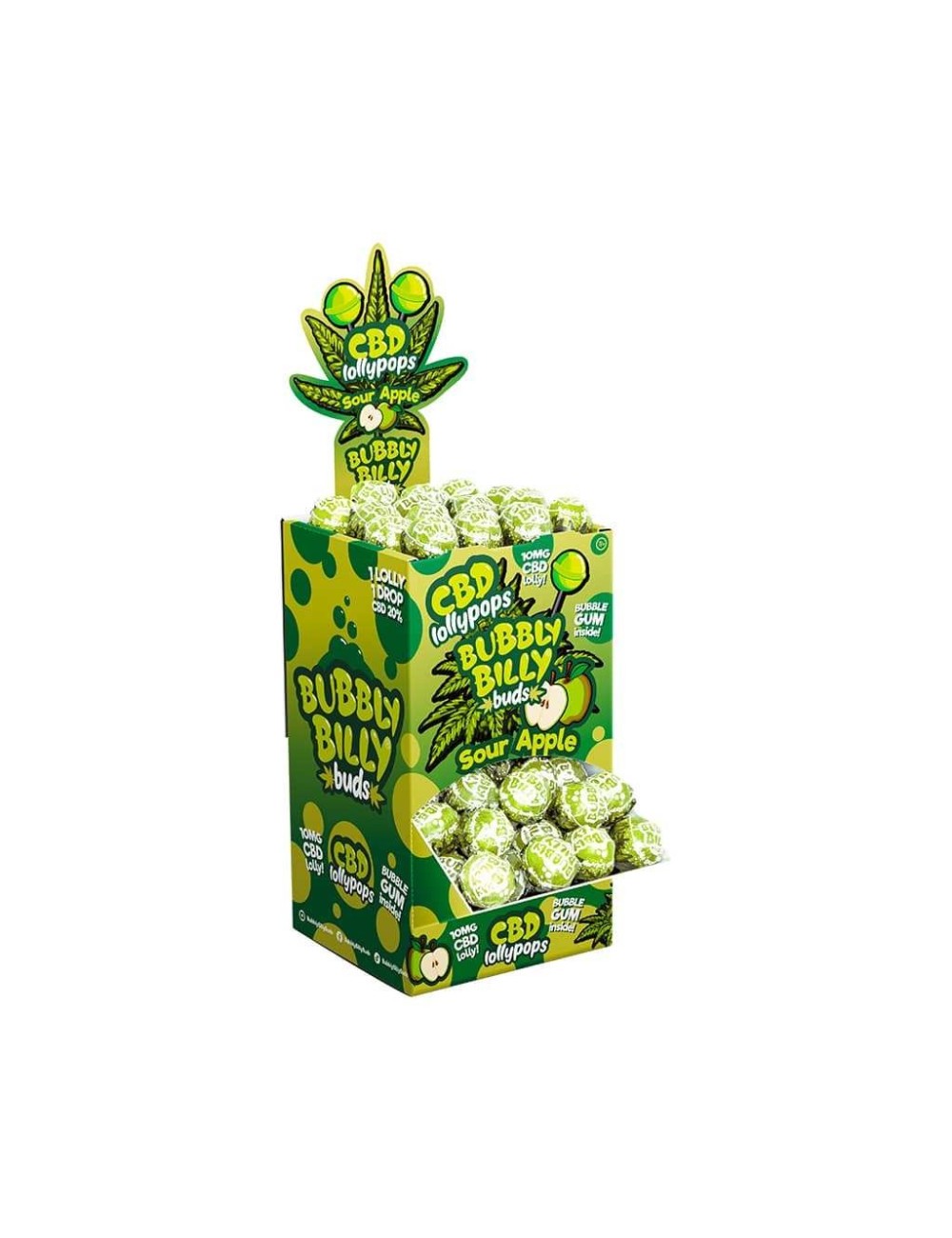 Apfel-CBD-Lutscher - 100 Stück | BUBBLY BILLY