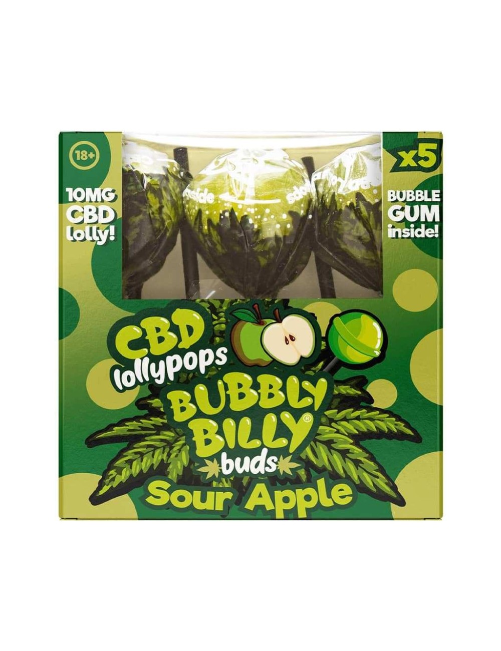 Lutscher CBD Apfel - 5 Stk | BUBBLY BILLY