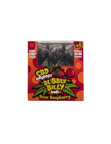 Himbeer-CBD-Lutscher - 5 Stück | BUBBLY BILLY