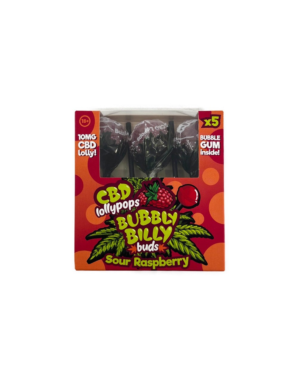 Himbeer-CBD-Lutscher - 5 Stück | BUBBLY BILLY