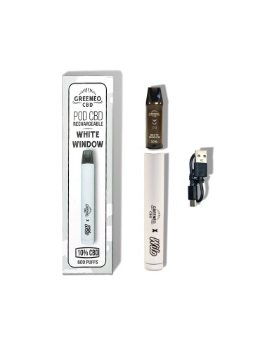 CBD-Vape-Pen 10% White Window | GREENEO nikotinfrei