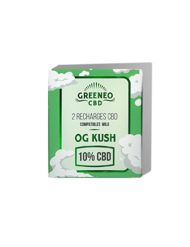E-Liquid CBD-Kartusche 10% OG Kush - 2 Stück | GREENEO nikotinfrei