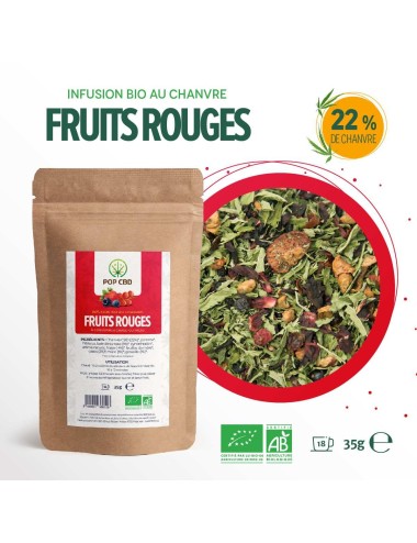 Bio-CBD-Tee mit roten Früchten | POP CBD