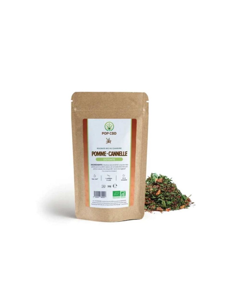 Bio-CBD-Tee Rooibos Apfel Zimt | POP CBD