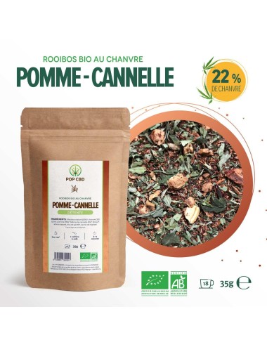 Bio-CBD-Tee Rooibos Apfel Zimt | POP CBD