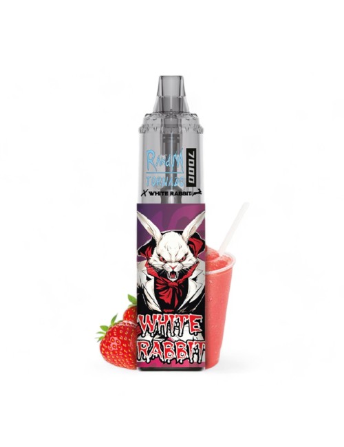 Puff Tornado 7000 Weißer Hase Erdbeer-Slush
