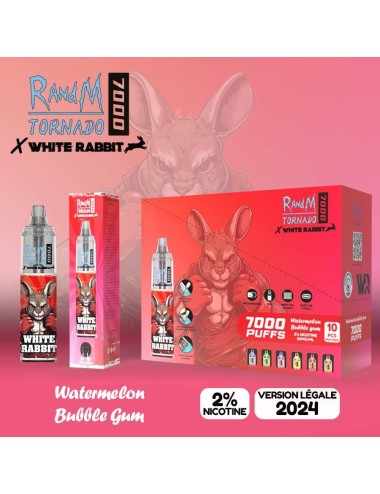 Puff White Rabbit Tornado 7000 Wassermelone Kaugummi