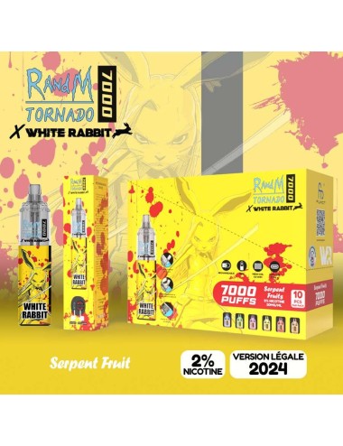 White Rabbit x RandM Tornado 7000 Schlangenfrucht