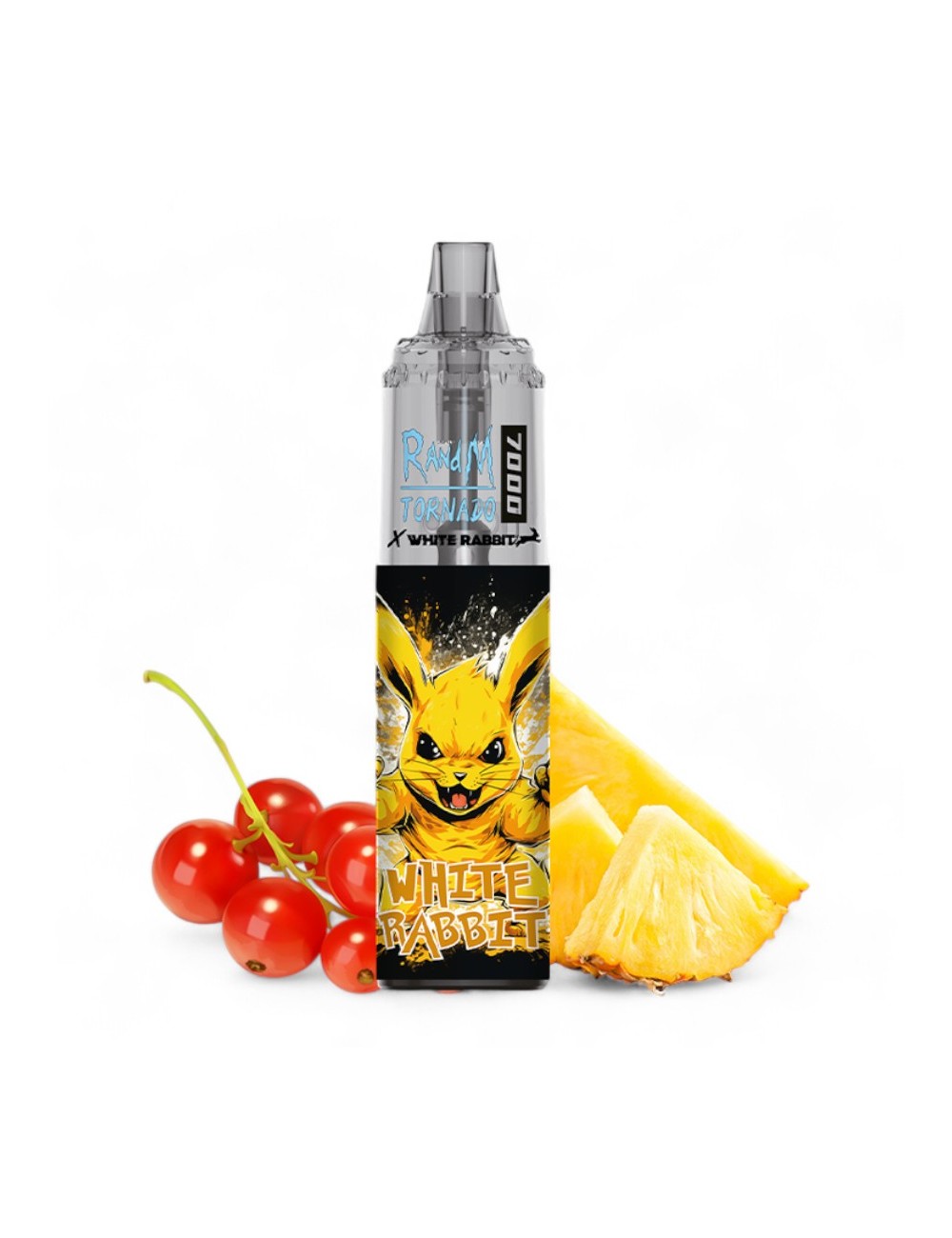 Puff Tornado 7000 Weißer Hase Rote Beeren Ananas