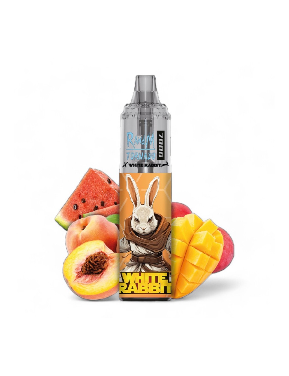 Puff Tornado 7000 Weißer Hase Mango Pfirsich Wassermelone