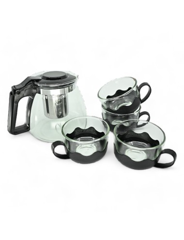 Tee-Infusions-Set 5-teilig mit Teekanne und Tassen