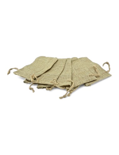 Satz von 50 Hanf-Imitat-Verpackungsbeuteln 9x12cm