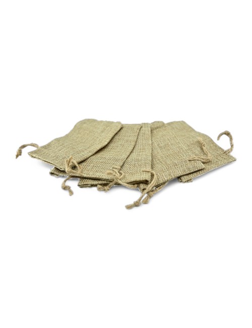 Satz von 50 Hanf-Imitat-Verpackungsbeuteln 9x12cm