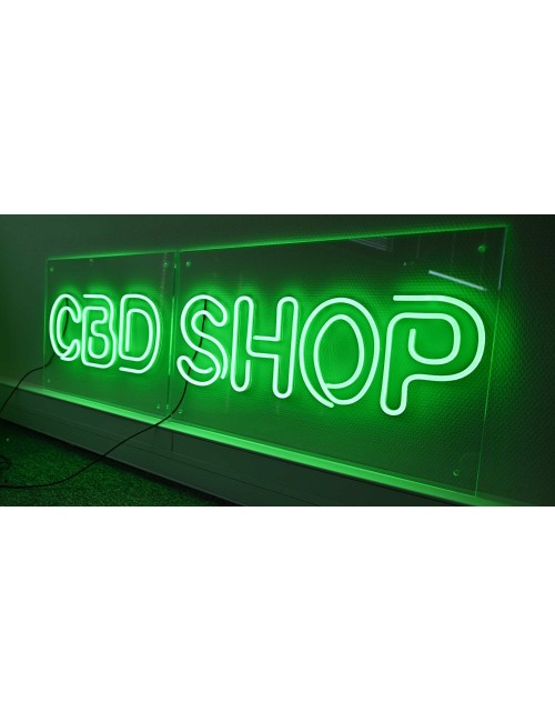 CBD SHOP LED-Leuchtschild grün