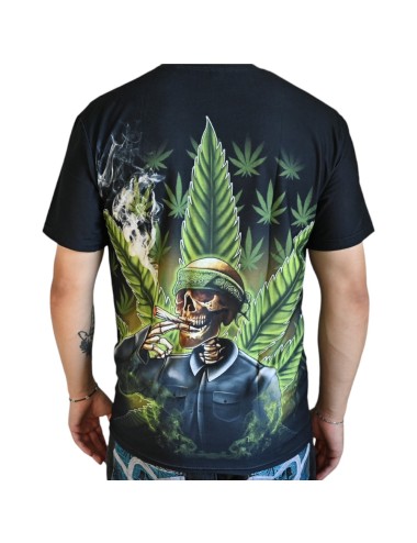 T-Shirt Cannabis-Schädel