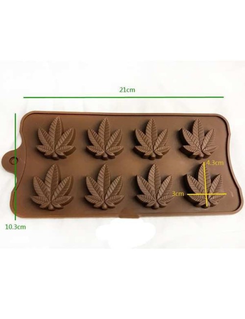 Silikonform Cannabisblätter