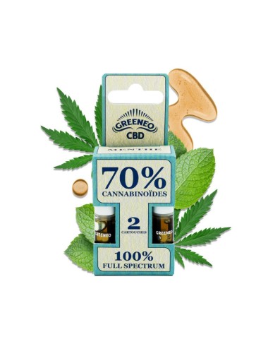 CBD Full Spectrum E-Liquid-Kartusche 70% - 2 Stück | GREENEO nikotinfrei