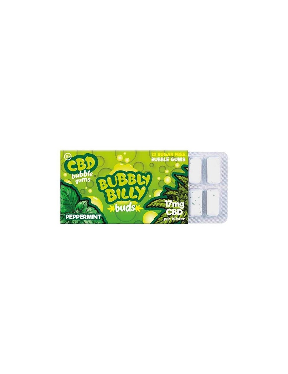 Pfefferminz-CBD-Kaugummi | BUBBLY BILLY