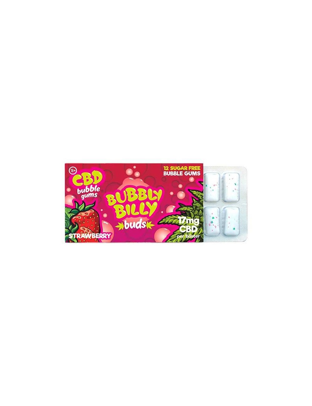 Erdbeer-CBD-Kaugummi | BUBBLY BILLY