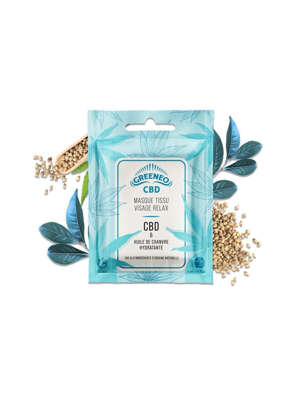 CBD-Entspannungs-Gesichtsmaske | GREENEO