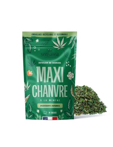 Bio-CBD-Hanftee mit Pfefferminze SENSAVEA Maxi