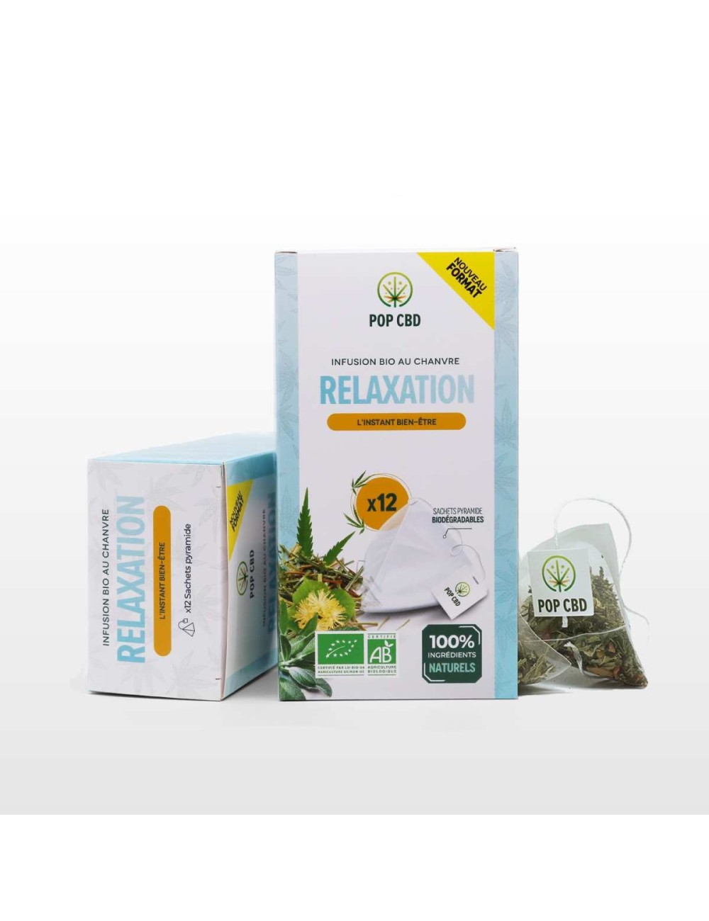Bio-CBD-Kräutertee Entspannung POP CBD - 12 Beutel