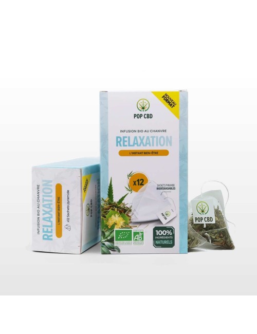Bio-CBD-Kräutertee Entspannung POP CBD - 12 Beutel