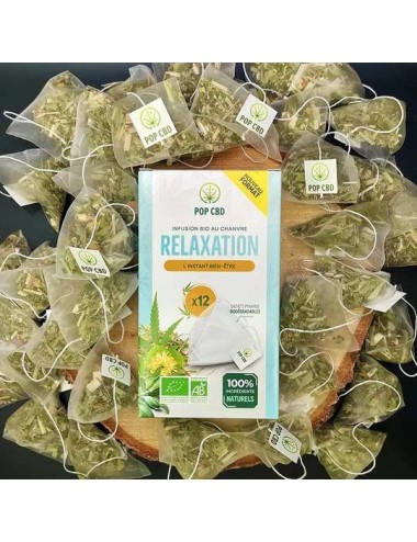 Bio-CBD-Kräutertee Entspannung POP CBD - 12 Beutel