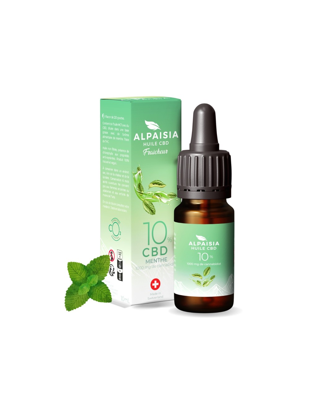 CBD-Öl 10% Broad Spectrum Minze | ALPAISIA