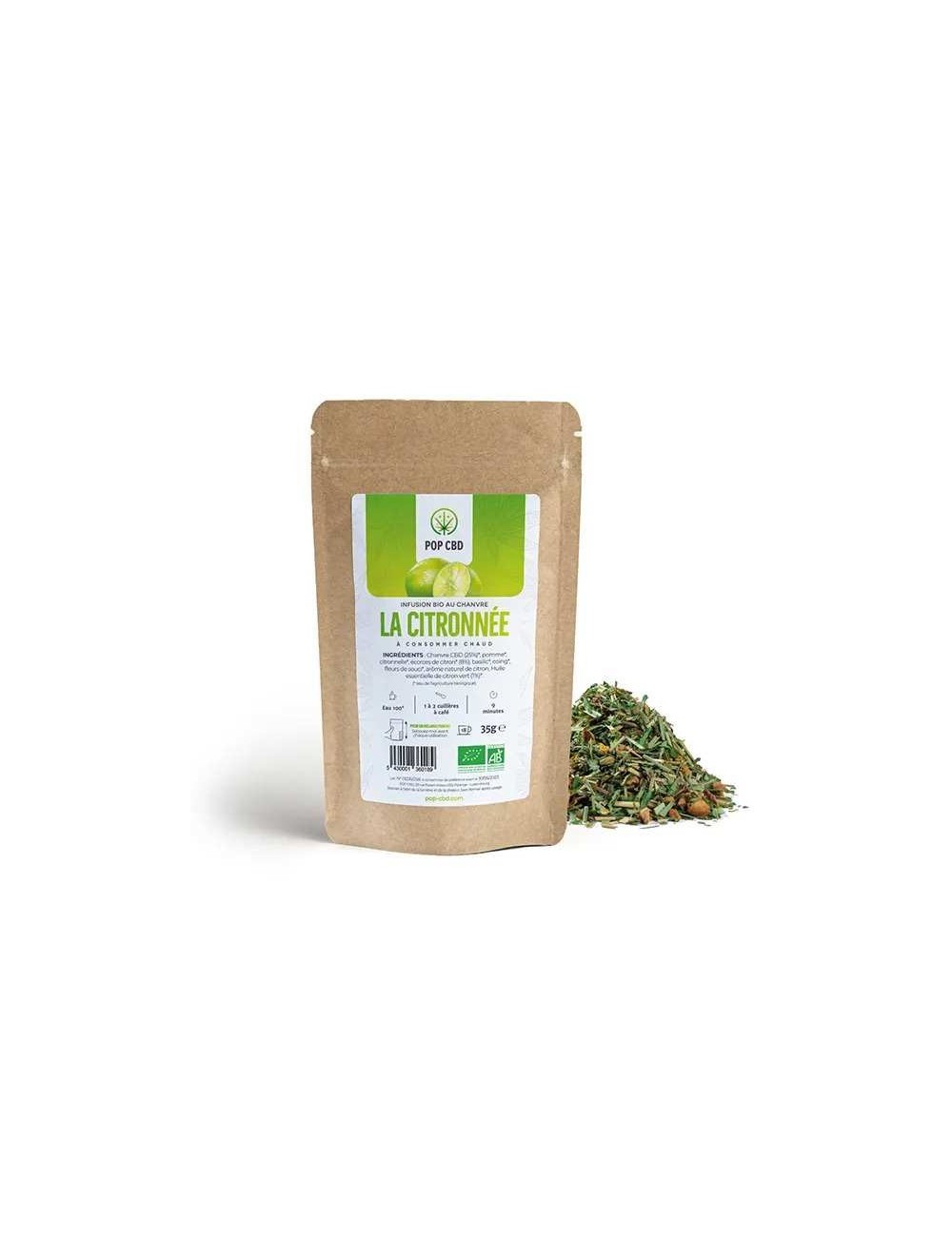 Bio-CBD-Kräutertee mit Zitrone | POP CBD