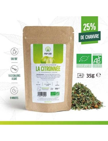 Bio-CBD-Kräutertee mit Zitrone | POP CBD