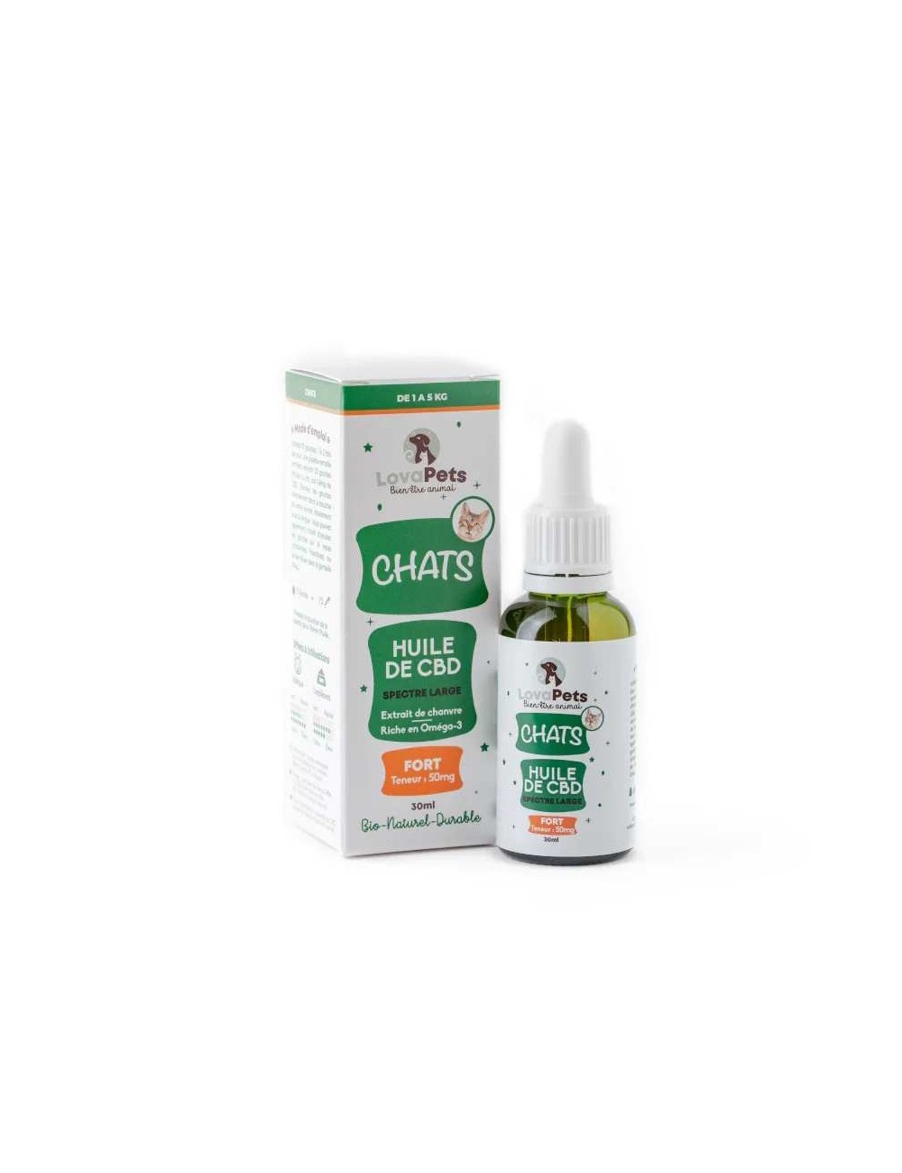 CBD-Öl Bio 50mg Breitspektrum für Katzen | LOVAPETS