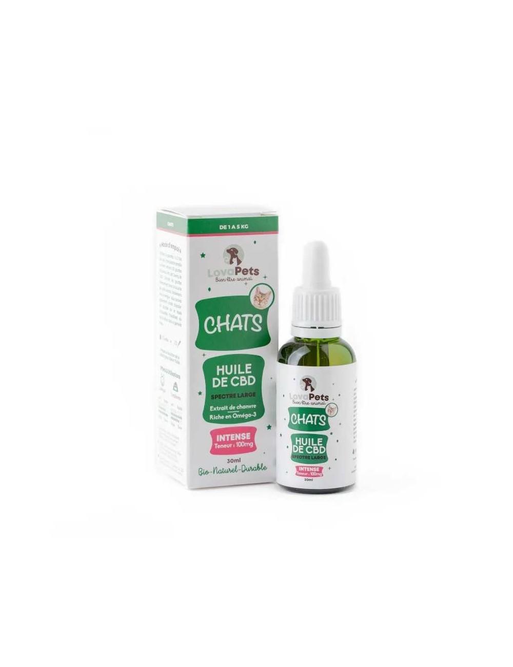 CBD-Öl Bio 100mg Breitspektrum für Katzen | LOVAPETS