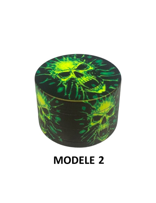 Grinder 50mm grüne Totenköpfe | FARO