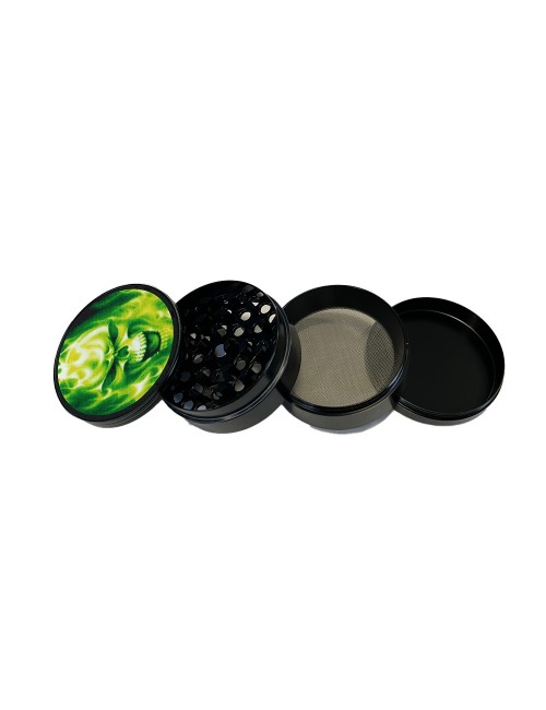 Grinder 50mm grüne Totenköpfe | FARO