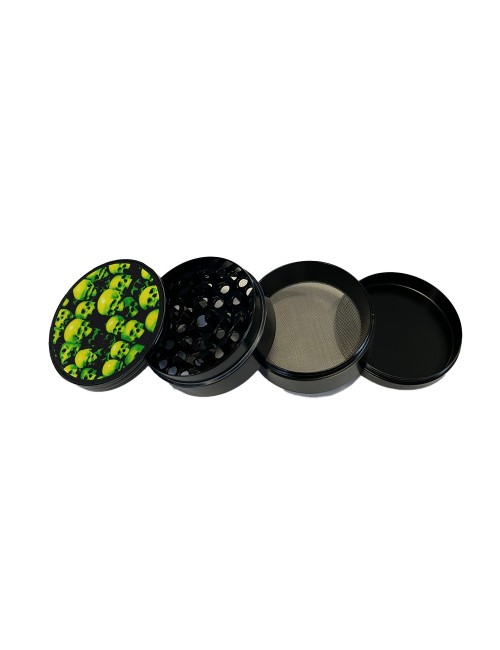 Grinder 50mm grüne Totenköpfe | FARO