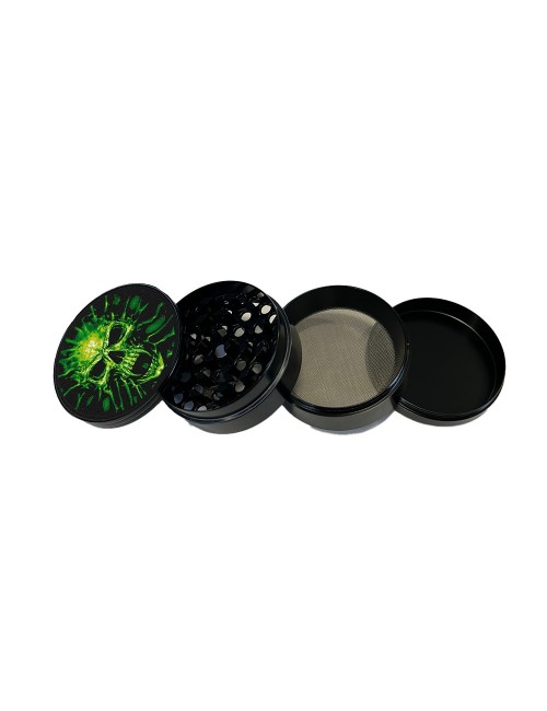 Grinder 50mm grüne Totenköpfe | FARO