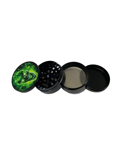 Grinder 50mm grüne Totenköpfe | FARO